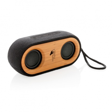Logo trade promotional giveaway photo of: Bamboo X double speaker