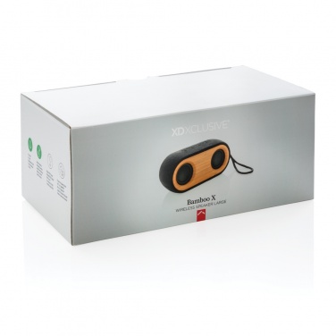 Logotrade promotional giveaways photo of: Bamboo X double speaker