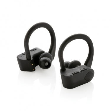Logo trade advertising products image of: TWS sport earbuds in charging case