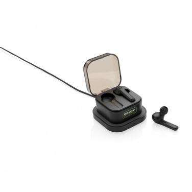 Logo trade promotional products image of: TWS earbuds in wireless charging case