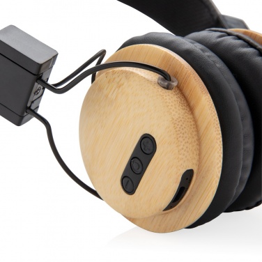 Logotrade promotional giveaway picture of: Bamboo wireless headphone