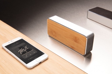 Logo trade promotional giveaway photo of: Nevada Bamboo 3W wireless speaker