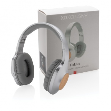 Logotrade promotional item picture of: Dakota Bamboo wireless headphone