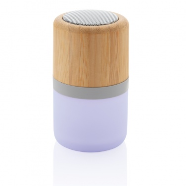 Logo trade promotional products image of: Bamboo colour changing 3W speaker light