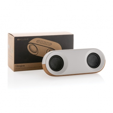 Logotrade promotional giveaway image of: Oregon RCS recycled plastic and cork 10W speaker