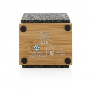 Logo trade promotional gift photo of: Wynn 5W bamboo wireless speaker