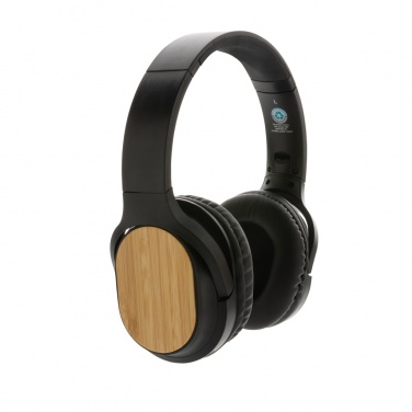 Logotrade promotional items photo of: RCS and bamboo Elite Foldable wireless headphone