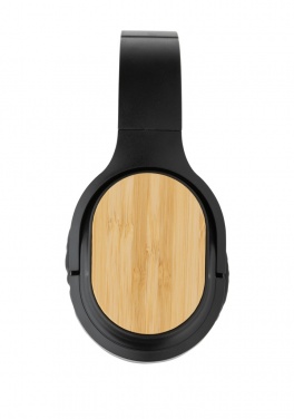 Logo trade promotional products picture of: RCS and bamboo Elite Foldable wireless headphone