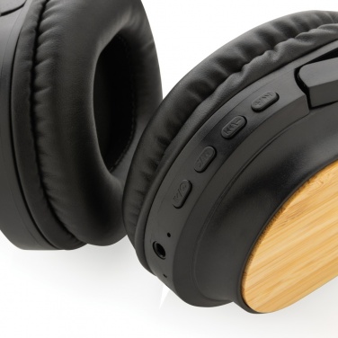 Logo trade corporate gifts picture of: RCS and bamboo Elite Foldable wireless headphone