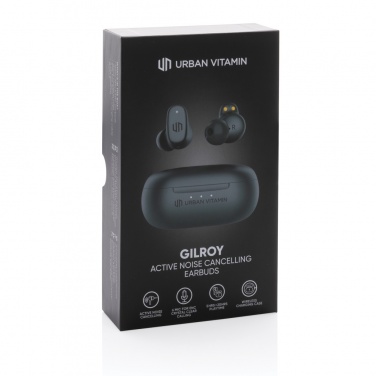 Logo trade promotional giveaway photo of: Urban Vitamin Gilroy hybrid ANC and ENC earbuds
