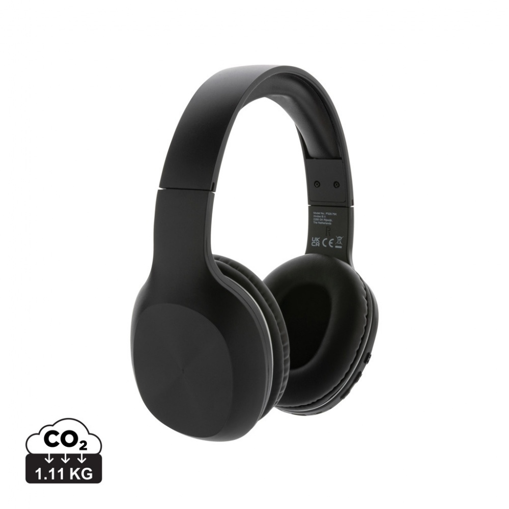 Logo trade promotional gifts image of: RCS recycled plastic JAM wireless headphone