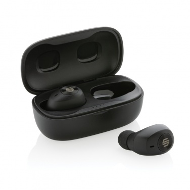Logo trade promotional giveaways image of: Urban Vitamin Palm Springs RCS rplastic ENC earbuds