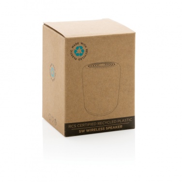 Logo trade promotional merchandise image of: RCS certified recycled plastic 5W Wireless speaker