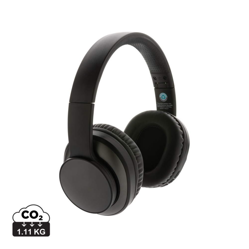 Logotrade business gift image of: Terra RCS recycled aluminium wireless headphone