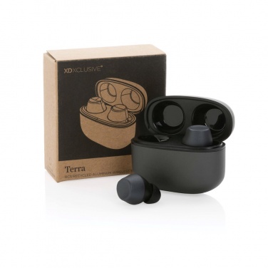 Logo trade promotional items picture of: Terra RCS recycled aluminium wireless earbuds