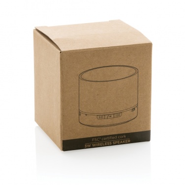 Logotrade promotional merchandise image of: Cork 3W wireless speaker