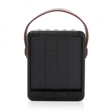 Logo trade promotional merchandise image of: Skywave RCS recycled plastic solar speaker 12W