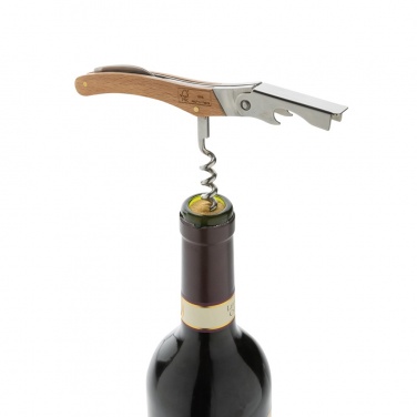 Logo trade business gifts image of: Wooden Corkscrew