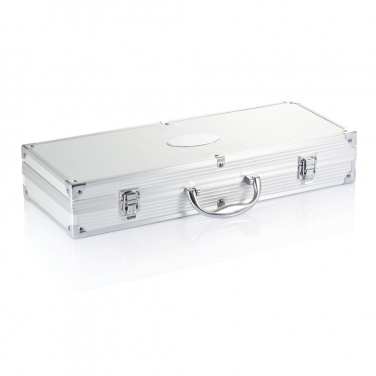 Logo trade promotional products image of: 12 pcs barbecue set in aluminium box