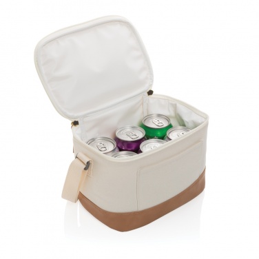 Logo trade business gifts image of: Impact AWARE™ 16 oz. rcanvas six can cooler bag