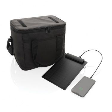 Logotrade advertising product picture of: Pedro AWARE™ RPET deluxe cooler bag with 5W solar panel
