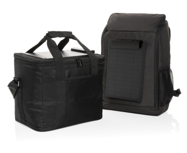Logotrade promotional giveaway image of: Pedro AWARE™ RPET deluxe cooler bag with 5W solar panel