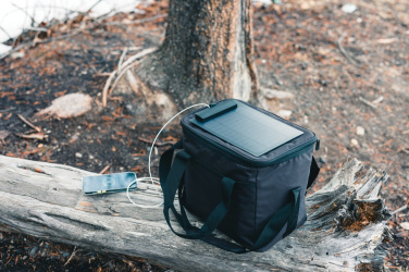 Logo trade promotional merchandise photo of: Pedro AWARE™ RPET deluxe cooler bag with 5W solar panel