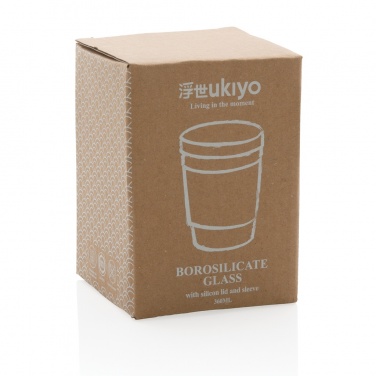 Logotrade business gifts photo of: Ukiyo borosilicate glass with silicone lid and sleeve
