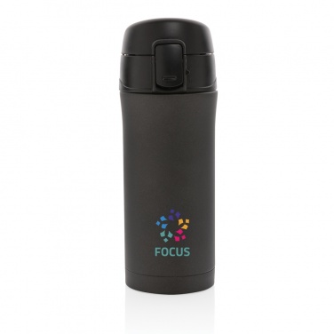 Logo trade promotional giveaway photo of: Metallic easy lock vacuum mug