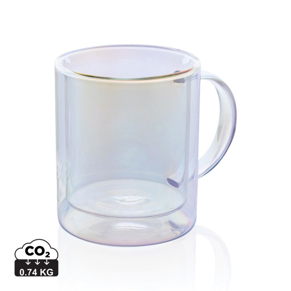 Logotrade business gifts photo of: Deluxe double wall electroplated glass mug