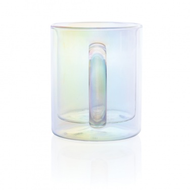 Logo trade advertising products image of: Deluxe double wall electroplated glass mug