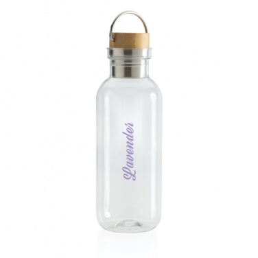 Logotrade promotional item picture of: RCS RPET bottle with bamboo lid and handle