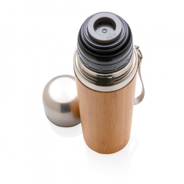Logo trade promotional gifts picture of: Bamboo vacuum travel flask