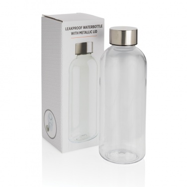 Logo trade corporate gifts image of: Leakproof water bottle with metallic lid