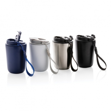 Logotrade promotional merchandise image of: Cuppa RCS re-steel vacuum tumbler with lanyard