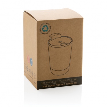 Logo trade promotional merchandise picture of: GRS RPP stainless steel cork coffee tumbler