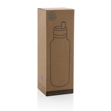 Logo trade promotional merchandise photo of: Hydro RCS recycled stainless steel vacuum bottle with spout