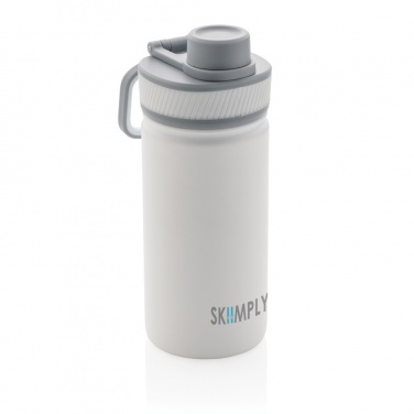 Logo trade promotional gifts image of: Vacuum stainless steel bottle with sports lid 550ml