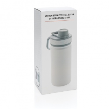 Logotrade advertising product picture of: Vacuum stainless steel bottle with sports lid 550ml