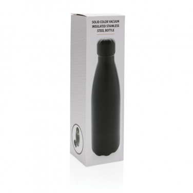 Logo trade promotional items image of: Solid colour vacuum stainless steel bottle 500 ml