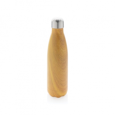 Logotrade promotional merchandise image of: Vacuum insulated stainless steel bottle with wood print