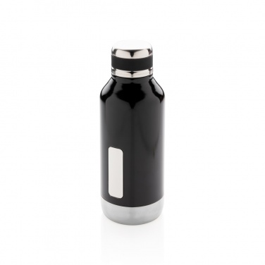 Logo trade promotional gifts image of: Leak proof vacuum bottle with logo plate