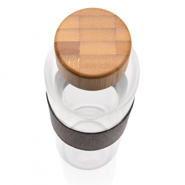 Logotrade business gift image of: Impact borosilicate glass bottle with bamboo lid