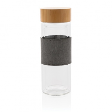 Logo trade corporate gifts image of: Impact double wall borosilicate glass bottle