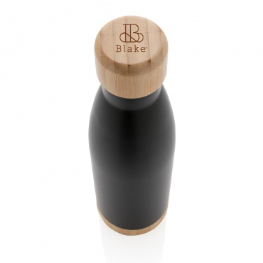 Logotrade promotional merchandise photo of: Vacuum stainless steel bottle with bamboo lid and bottom