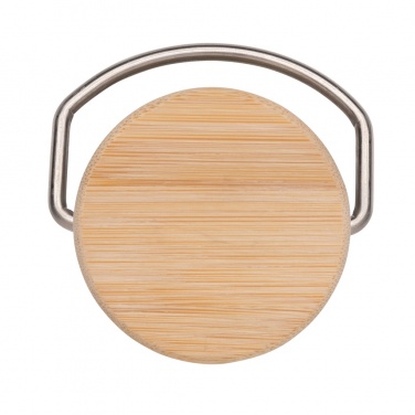 Logotrade promotional item picture of: Modern stainless steel bottle with bamboo lid