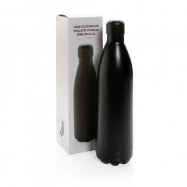 Logo trade promotional product photo of: Solid colour vacuum stainless steel bottle 1L