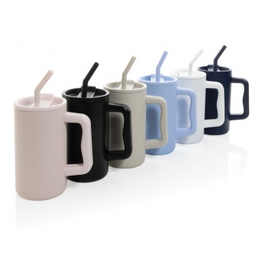 Logo trade promotional giveaways picture of: Cube RCS certified recycled steel mug 800ml
