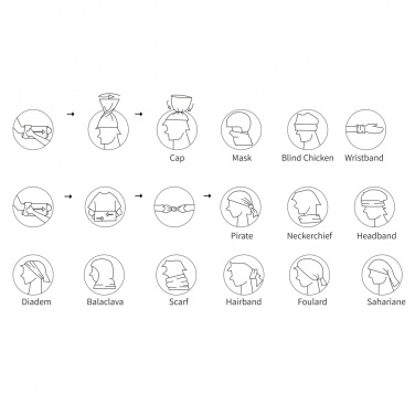 Logo trade promotional gift photo of: Multifunctional scarf