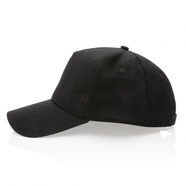 Logo trade corporate gifts image of: Impact 5panel 280gr Recycled cotton cap with AWARE™ tracer